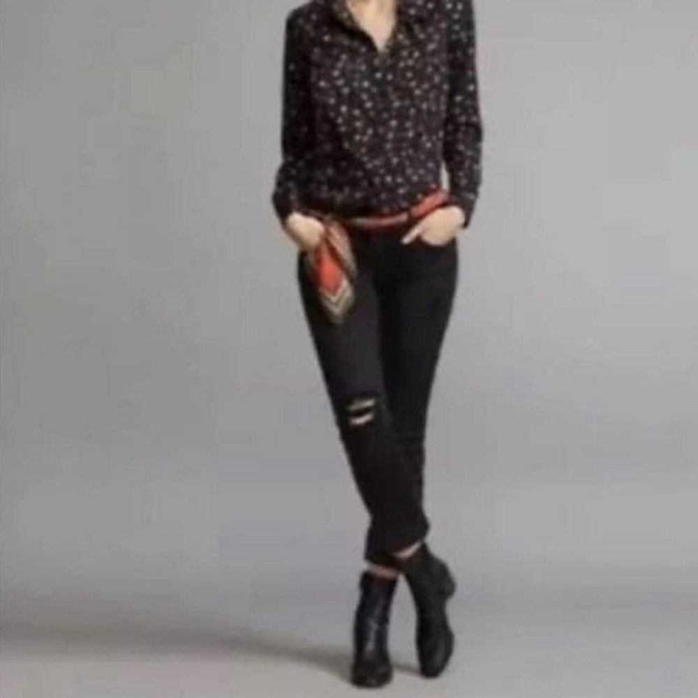 CAbi slim boyfriend distressed jeans